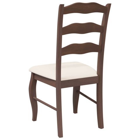 KRZESŁA DO JADALNI Z PODUSZKAMI 2 SZT. LITE DREWNO GUMOWE