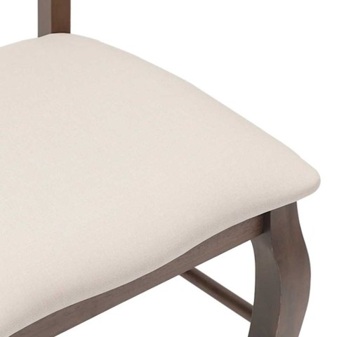 KRZESŁA DO JADALNI Z PODUSZKAMI 2 SZT. LITE DREWNO GUMOWE