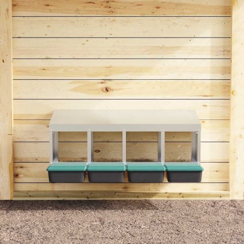 KURNIK LĘGOWY 4 PRZEGRODY MONTOWANY NA ŚCIANIE OCYNKOWANA STAL