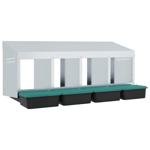 KURNIK LĘGOWY 4 PRZEGRODY MONTOWANY NA ŚCIANIE OCYNKOWANA STAL