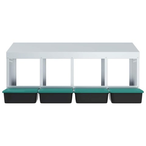 KURNIK LĘGOWY 4 PRZEGRODY MONTOWANY NA ŚCIANIE OCYNKOWANA STAL