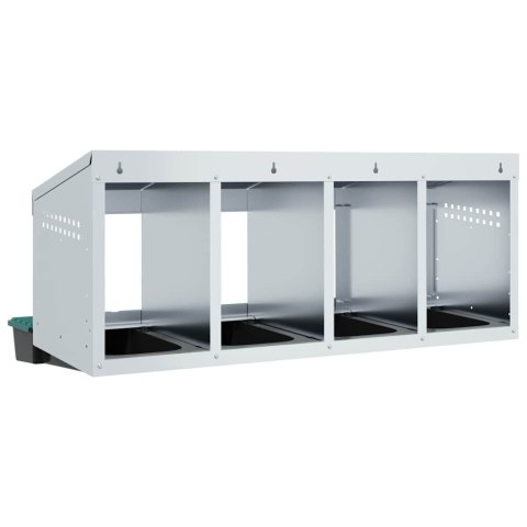 KURNIK LĘGOWY 4 PRZEGRODY MONTOWANY NA ŚCIANIE OCYNKOWANA STAL