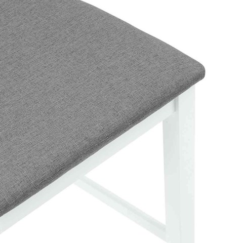 HOKERY BAROWE Z PODUSZKAMI 2 SZT. BIAŁE NATURALNE DREWNO KAUCZUKOWE