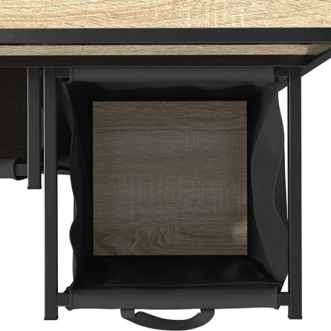 KOSZ NA PRANIE 2 PRZEGRODY Z PÓŁKAMI DĄB SONOMA