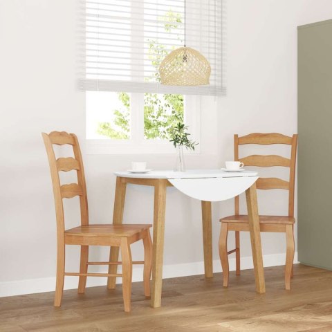 KRZESŁA DO JADALNI 2 SZT. NATURALNE DREWNO LITE GUMA