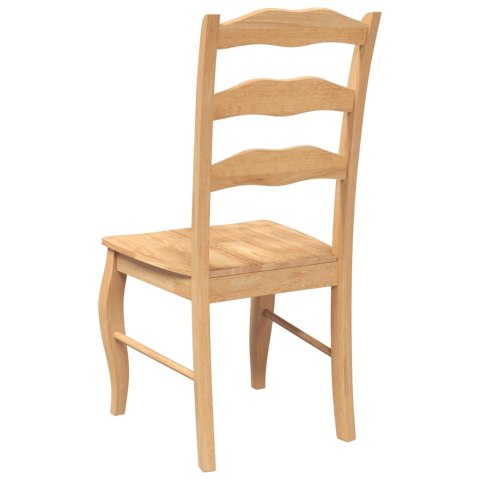 KRZESŁA DO JADALNI 2 SZT. NATURALNE DREWNO LITE GUMA