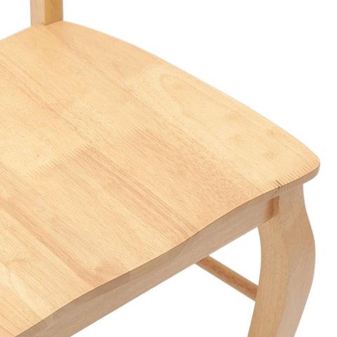 KRZESŁA DO JADALNI 2 SZT. NATURALNE DREWNO LITE GUMA