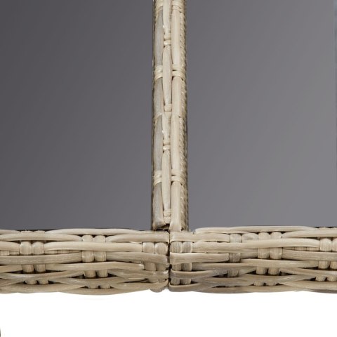 STÓŁ OGRODOWY BRĄZOWY 200X100X74CM SZKŁO I RATTAN PE