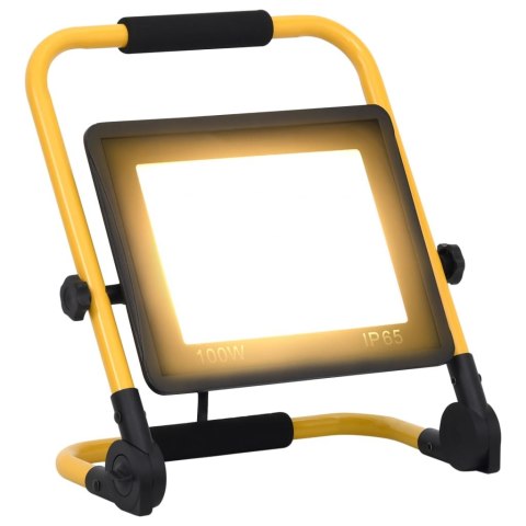 REFLEKTOR LED Z UCHWYTEM 100 W CIEPŁE BIAŁE ŚWIATŁO