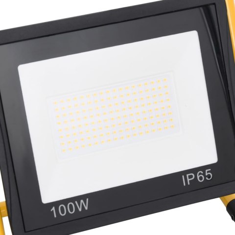 REFLEKTOR LED Z UCHWYTEM 100 W CIEPŁE BIAŁE ŚWIATŁO