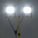 REFLEKTOR LED ZE STOJAKIEM 2X100 W ZIMNE BIAŁE ŚWIATŁO
