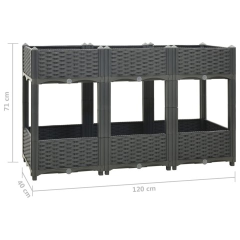 DONICA DO PODNIESIONEJ RABATY 120X40X71CM POLIPROPYLEN