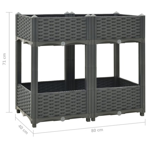 DONICA DO PODNIESIONEJ RABATY 80X40X71CM POLIPROPYLEN
