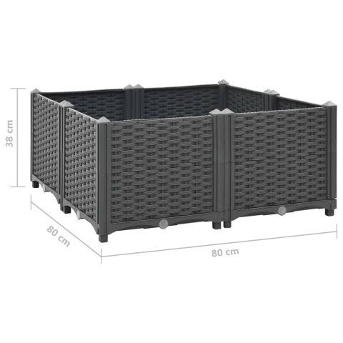 DONICA DO PODNIESIONEJ RABATY 80X80X38CM POLIPROPYLEN