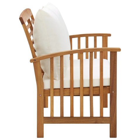 ŁAWKA OGRODOWA Z PODUSZKAMI 119CM LITE DREWNO AKACJOWE