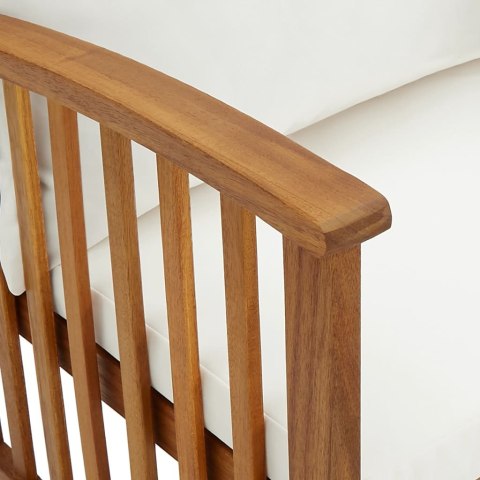 ŁAWKA OGRODOWA Z PODUSZKAMI 119CM LITE DREWNO AKACJOWE