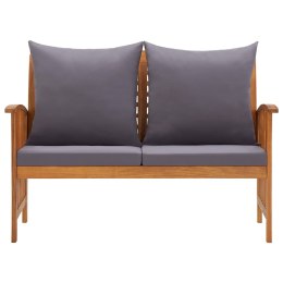 ŁAWKA OGRODOWA Z PODUSZKAMI 119CM DREWNO AKACJOWE