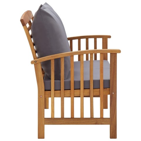 ŁAWKA OGRODOWA Z PODUSZKAMI 119CM DREWNO AKACJOWE