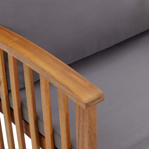 ŁAWKA OGRODOWA Z PODUSZKAMI 119CM DREWNO AKACJOWE