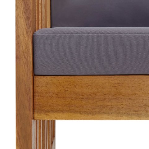 ŁAWKA OGRODOWA Z PODUSZKAMI 119CM DREWNO AKACJOWE