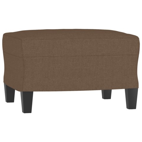 3-OSOBOWA SOFA Z PODNÓŻKIEM BRĄZOWY 180CM TKANINĄ