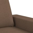 3-OSOBOWA SOFA Z PODNÓŻKIEM BRĄZOWY 180CM TKANINĄ