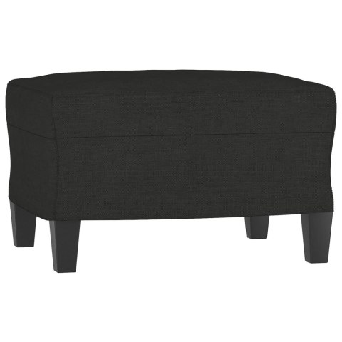 3-OSOBOWA SOFA Z PODNÓŻKIEM CZARNA 180CM TKANINĄ