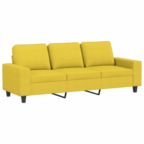 3-OSOBOWA SOFA Z PODNÓŻKIEM JASNOŻÓŁTY 180CM TKANINĄ