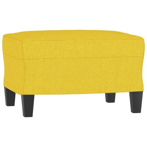 3-OSOBOWA SOFA Z PODNÓŻKIEM JASNOŻÓŁTY 180CM TKANINĄ