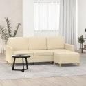 VidaXL Sofa 3-osobowa, kremowa, 180 cm, tapicerowana tkaniną