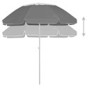 PARASOL PLAŻOWY ANTRACYTOWY 300CM