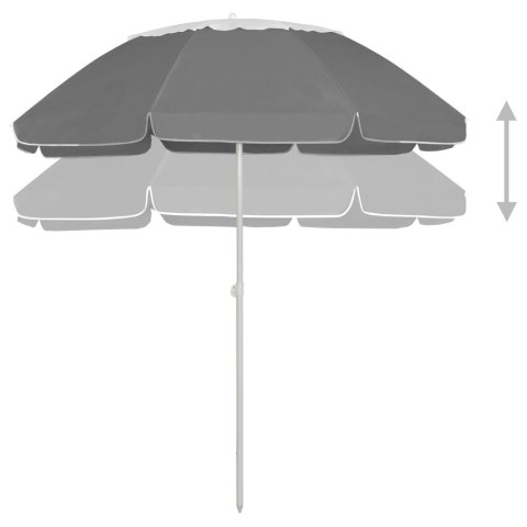 PARASOL PLAŻOWY ANTRACYTOWY 300CM