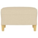 PODNÓŻEK KREMOWY 60X50X41CM TAPICEROWANY TKANINĄ