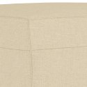PODNÓŻEK KREMOWY 60X50X41CM TAPICEROWANY TKANINĄ