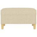 PODNÓŻEK KREMOWY 70X55X41CM TAPICEROWANY TKANINĄ