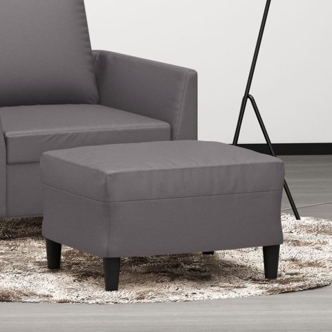 PODNÓŻEK SZARY 60X50X41CM SZTUCZNA SKÓRA