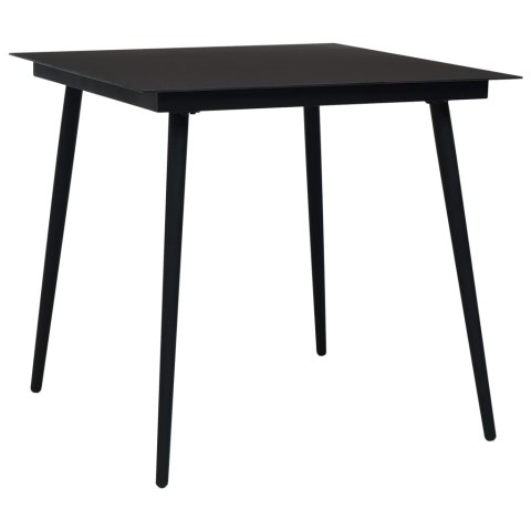 3-CZ. ZESTAW MEBLI OGRODOWYCH RATTAN PVC CZARNY