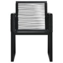 3-CZ. ZESTAW MEBLI OGRODOWYCH RATTAN PVC CZARNY