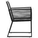 3-CZ. ZESTAW MEBLI OGRODOWYCH RATTAN PVC CZARNY