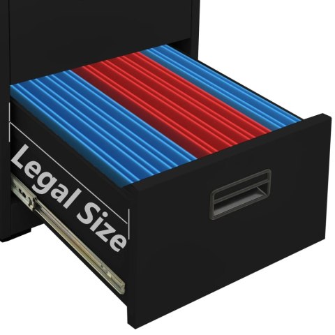 SZAFKA KARTOTEKOWA CZARNA 46X62X72,5CM STALOWA