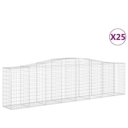 KOSZE GABIONOWE 25 SZT 400X50X100/120CM GALWANIZOWANE ŻELAZO