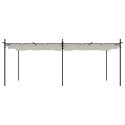 PERGOLA ZE ZWIJANYM DACHEM KREMOWA 589X292X230CM