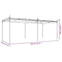 PERGOLA ZE ZWIJANYM DACHEM KREMOWA 589X292X230CM
