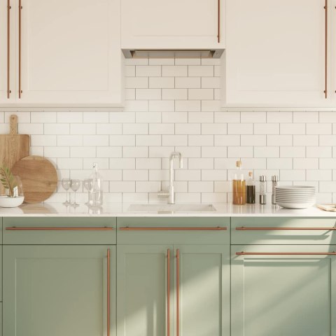 UCHWYTY DO SZAFEK 5 SZT. BRĄZ 480MM STAL NIERDZEWNA