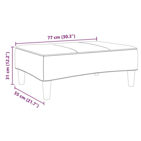 PODNÓŻEK CIEMNOSZARY 77X55X31CM TAPICEROWANY TKANINĄ