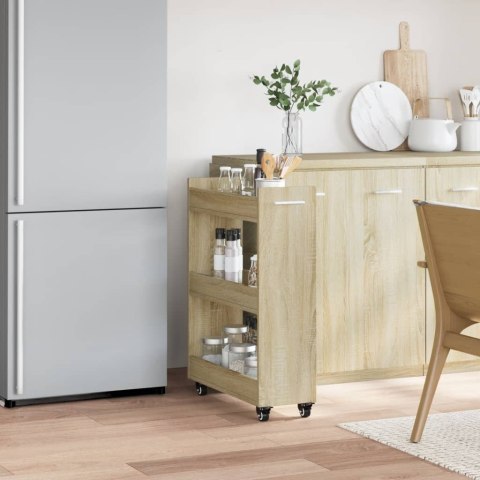 SZAFKA NA KÓŁKACH DĄB SONOMA 60X22X79CM