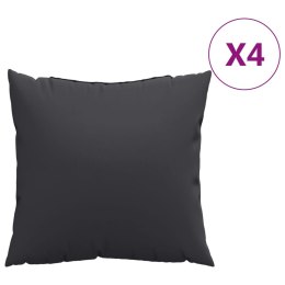 PODUSZKI NA SOFĘ 4 SZT. CZARNE 60X60CM TKANINA
