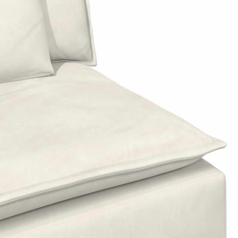 MODUŁOWY PODŁOKIETNIK SOFY MODUŁOWEJ Z PODUSZKAMI KREMOWY