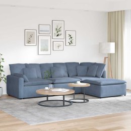 VidaXL Sofa modułowa z podnóżkiem i poduszkami Tkanina kordowa