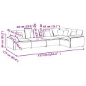 SOFA MODUŁOWA Z PODUSZKAMI AKSAMITNA CIEMNOZIELONA